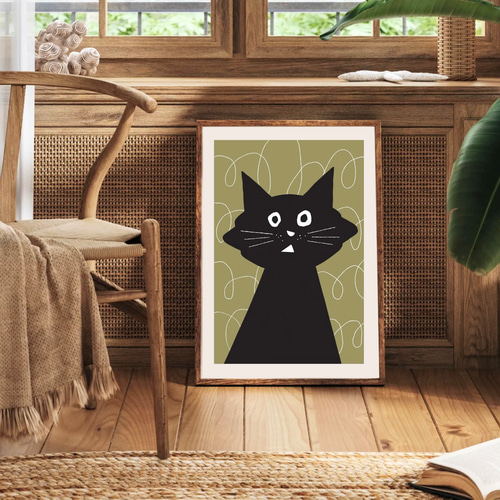 楽天市場】デンマーク THE POSTER CLUB ポスター Cat in Blue