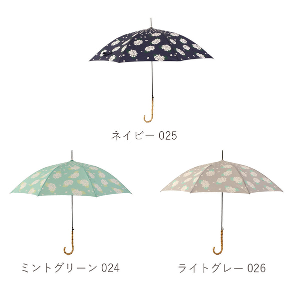 竹傘繡球花 繡球花海軍藍 晴雨兩用長傘 ALCEDO 161025 陽傘傘 第17張的照片