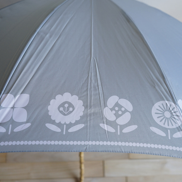 竹の傘 planter grey 晴雨兼用 長傘 ALCEDO 161027 日傘 雨傘 11枚目の画像