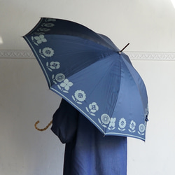 竹傘花盆海軍藍長傘晴雨兩用 ALCEDO 161030 遮陽傘雨傘 第8張的照片