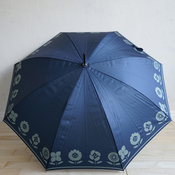 竹傘花盆海軍藍長傘晴雨兩用 ALCEDO 161030 遮陽傘雨傘 第9張的照片