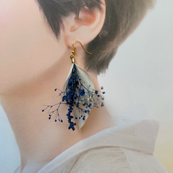 かすみ草 ピアス（フック・チェーン） の人気通販｜Creema