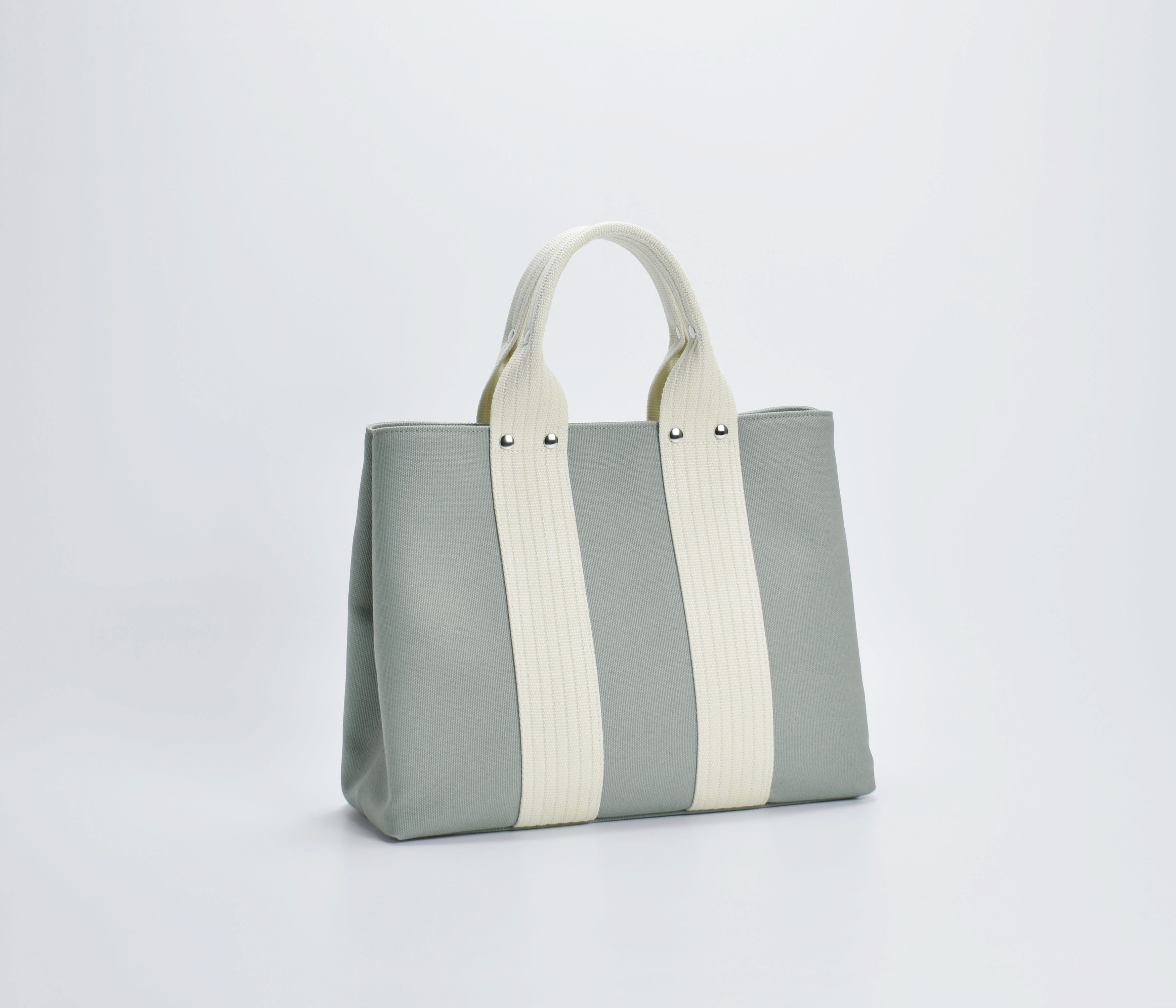 【受注製作】キャンバストートＭ（ライトグレー）