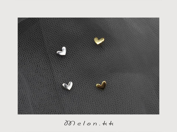 男士耳環 女士銀色雙耳情侶男女通用小心形 SV925 2 色-Melonkk 第1張的照片