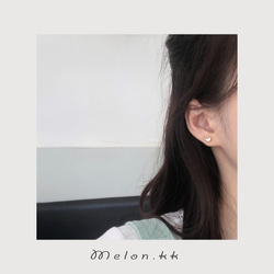 男士耳環 女士銀色雙耳情侶男女通用小心形 SV925 2 色-Melonkk 第5張的照片