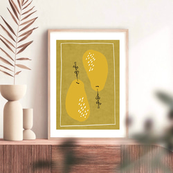 北欧 風 インテリア アート ポスター【 pear twins 】:/065/ 洋梨 果物
