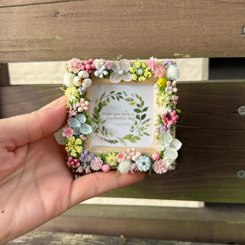 新作》『まるでフラワーリースのようなフォトフレームmini