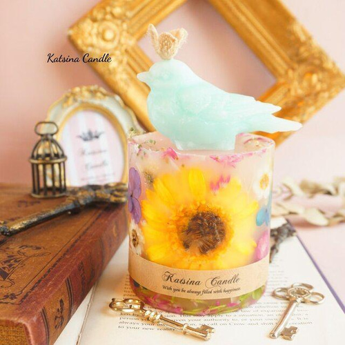 香り付き】選べるカラー / ガーベラのボタニカルのお花キャンドル