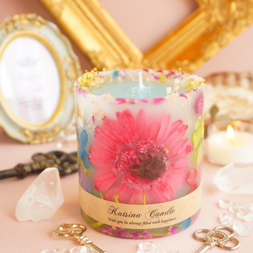 香り付き】選べるカラー / ガーベラのボタニカルのお花キャンドル