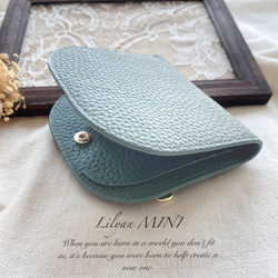 新色 人気デザイン ラベンダー レザー 二つ折り財布 極薄 本革 ソフト