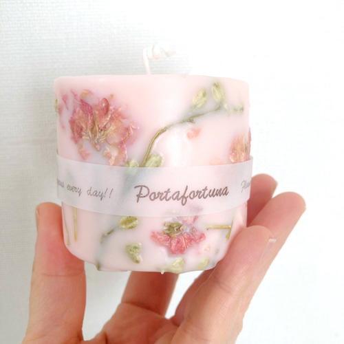 桜 ボタニカルキャンドルホルダー キャンドル ピンク さくら  