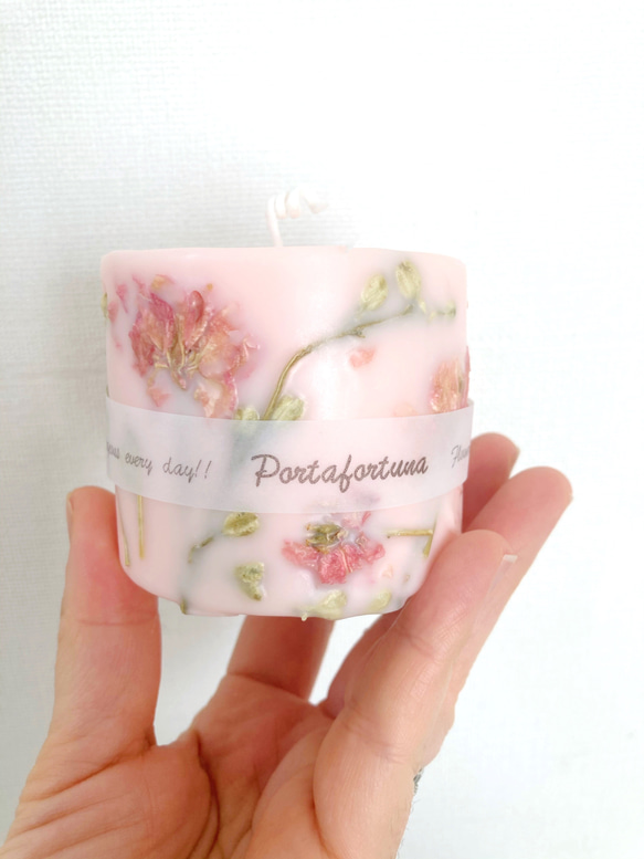 春キャンドル デルフィニュウム 桜みたいなキャンドル キャンドル
