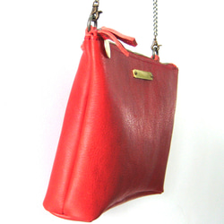 【即納】LARGE POCHETTE red　本革製　ポシェット 3枚目の画像