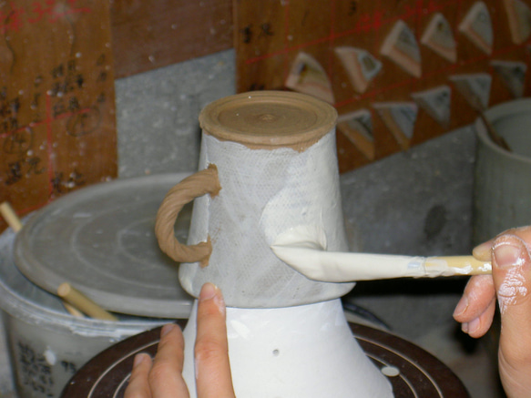 ストライプマグカップ　陶器　コーヒー 7枚目の画像