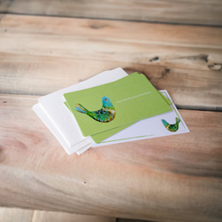 留言卡信封套裝（幸福鳥，5對+1） 第3張的照片