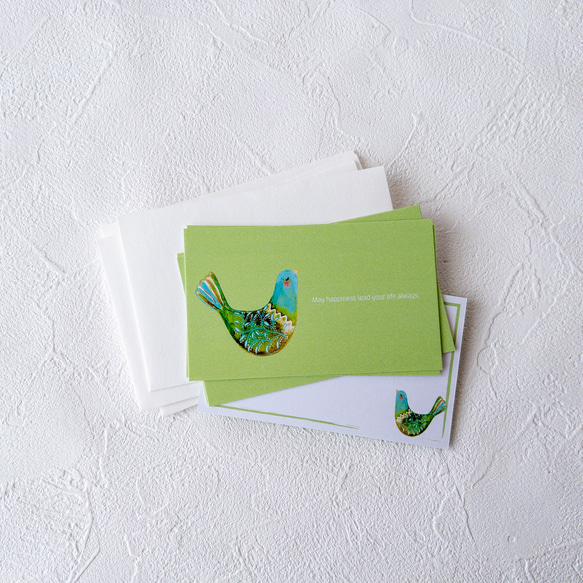 留言卡信封套裝（幸福鳥，5對+1） 第5張的照片