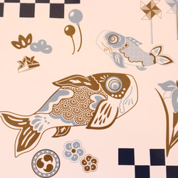 端午の節句☆鯉のぼりと菖蒲のインテリアタイル額「ポーセラーツ」 4枚目の画像