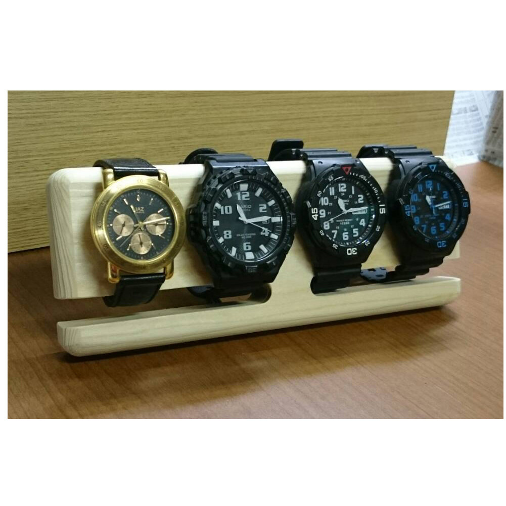 腕時計スタンド  ウオッチスタンド 木製　４個掛け用　V1