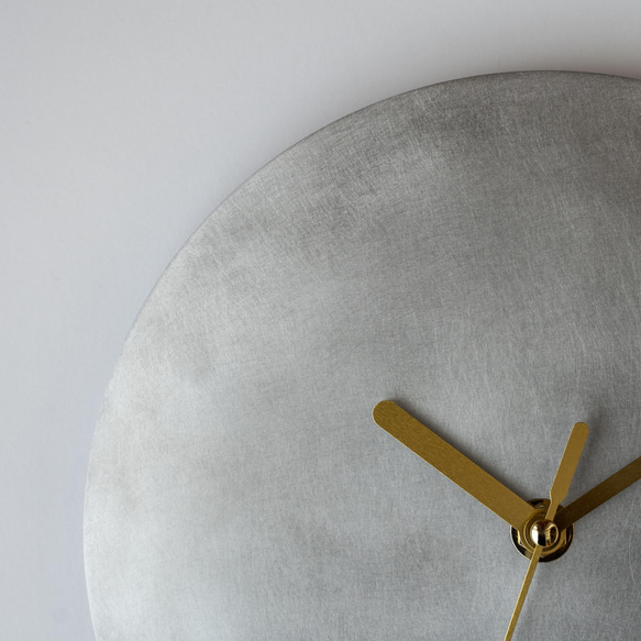 【受注製作】壁掛け時計−タイプ1/アルミニウム　minimal clock<DISK-type1> / aluminum 5枚目の画像