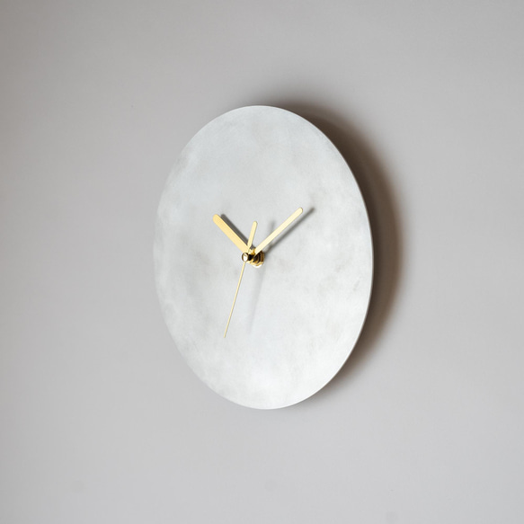 【受注製作】壁掛け時計−タイプ1/アルミニウム　minimal clock<DISK-type1> / aluminum 3枚目の画像