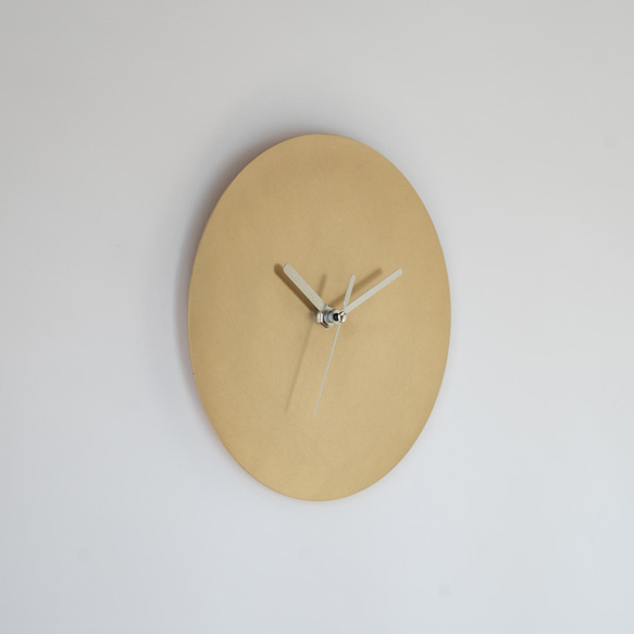 【受注製作】壁掛け時計−タイプ1/真鍮　minimal clock <DISK-type1> / brass 4枚目の画像