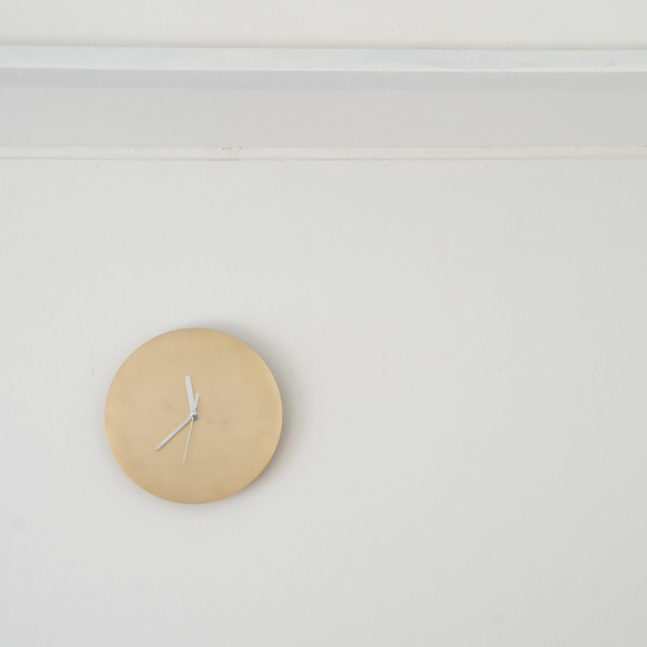 【受注製作】壁掛け時計−タイプ1/真鍮　minimal clock <DISK-type1> / brass 10枚目の画像