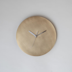 【受注製作】壁掛け時計−タイプ1/真鍮　minimal clock <DISK-type1> / brass 1枚目の画像