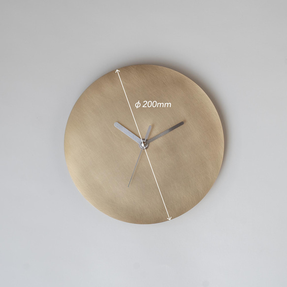 【受注製作】壁掛け時計−タイプ1/真鍮　minimal clock <DISK-type1> / brass 8枚目の画像