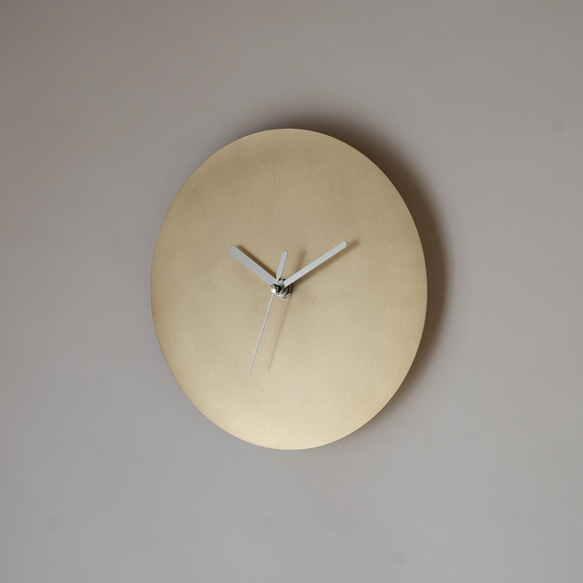 【受注製作】壁掛け時計−タイプ1/真鍮　minimal clock <DISK-type1> / brass 2枚目の画像
