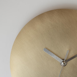 【受注製作】壁掛け時計−タイプ1/真鍮　minimal clock <DISK-type1> / brass 5枚目の画像