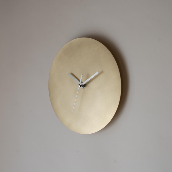 【受注製作】壁掛け時計−タイプ1/真鍮　minimal clock <DISK-type1> / brass 3枚目の画像