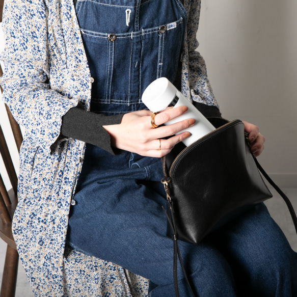 【限量特價】單肩包、手拿包、斜背包、肩帶包、黑色、HAB015 第6張的照片