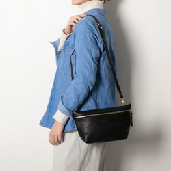 【限量特價】單肩包、手拿包、斜背包、肩帶包、黑色、HAB015 第5張的照片