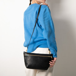 【限量特價】單肩包、手拿包、斜背包、肩帶包、黑色、HAB015 第4張的照片