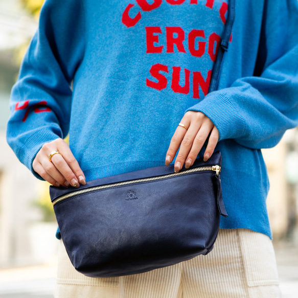 肩背包、手拿包、斜背包、肩帶、海軍藍、HAB015 第3張的照片