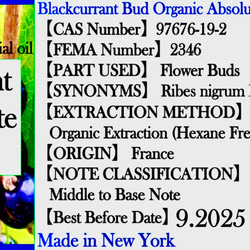 有機（USDAオーガニック）Abs.ブラックカラントバッド（カシス）3ml 3枚目の画像