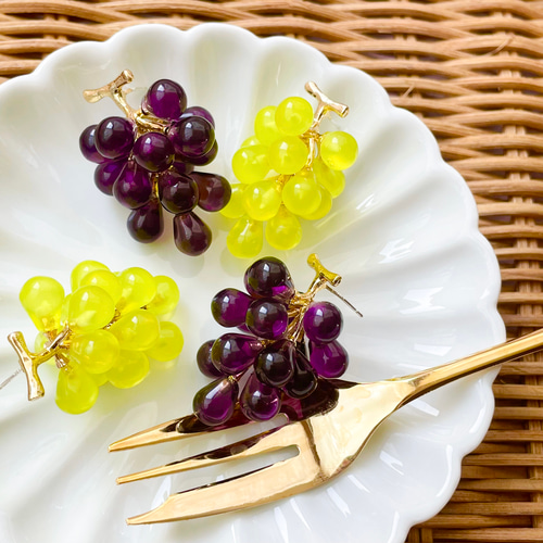 再販多数☆人気作品】大ぶり❥❥❥ぶどう✳︎ピアス  