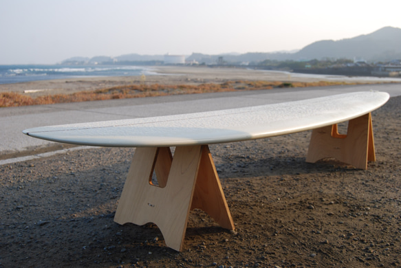 《受注製作》木製折りたたみボードスタンド・サーフィン・サーフボード・スノーボード 2枚目の画像