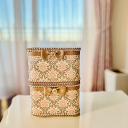 2段式♡ダマスク柄の大人かわいい小物入れ その他インテリア雑貨