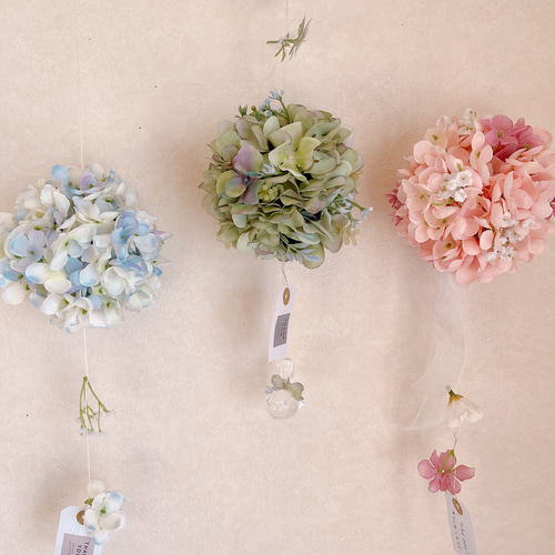 フラワーボール フライングボール ドライフラワー ガーランド