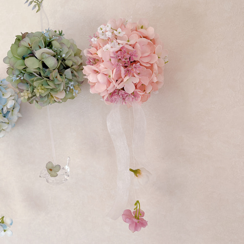 フラワーボール フライングボール ドライフラワー ガーランド