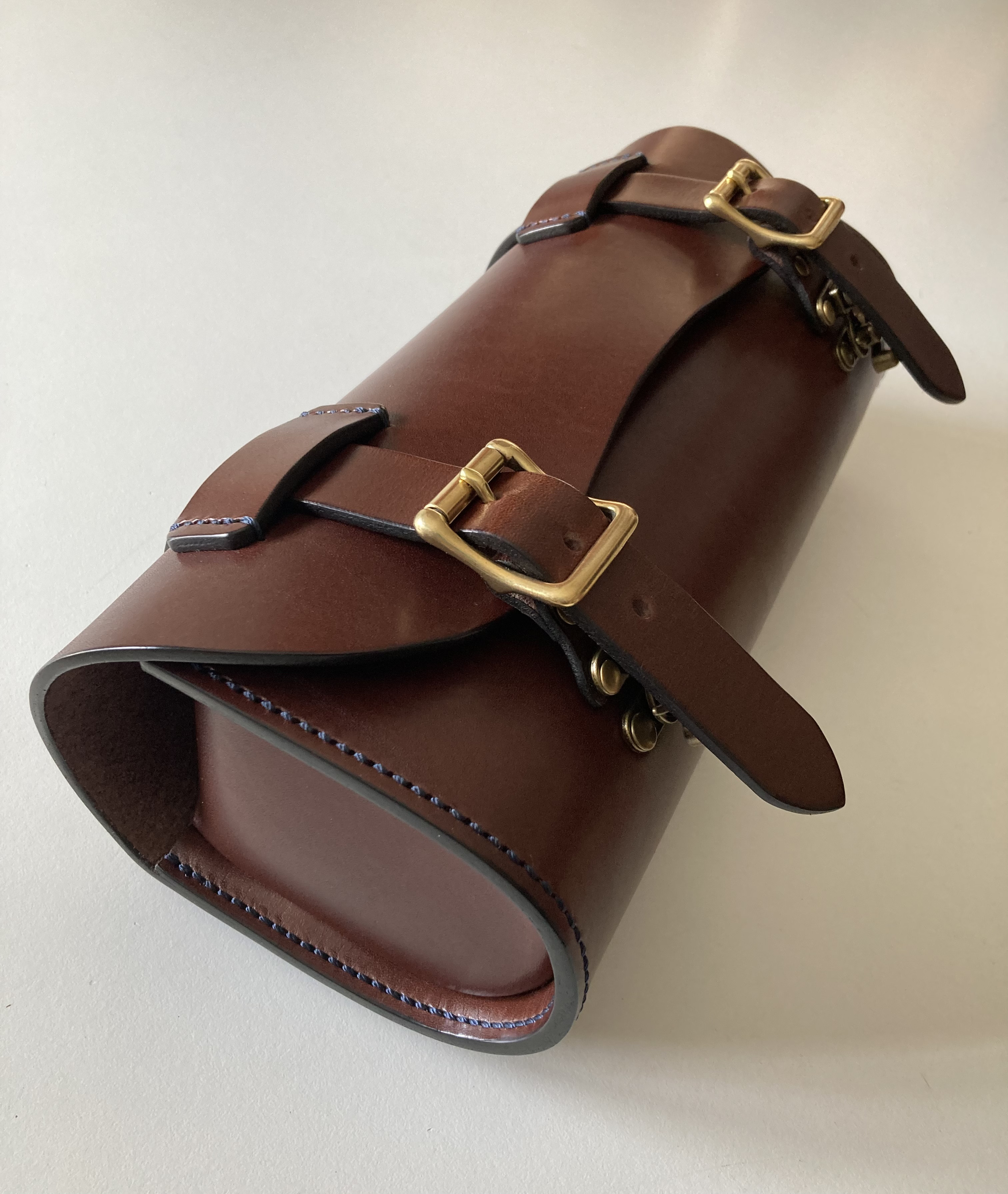 栃木レザー＊バイクツールバック＊バイクバック＊本革＊ロードバイク＊ヌメ革