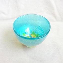 パート・ド・ヴェール おちょこ 藤色 ガラス作家 佐伯泰典作 おちょこ