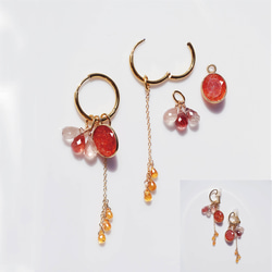 サンストーン ピアス（フック・チェーン） の人気通販｜Creema