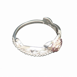 ローズ ティアラ リング 指輪 シルバー925 K10 ピンクゴールド 【刻印無料】 薔薇 ばら バラ 冠 リング PG 3枚目の画像