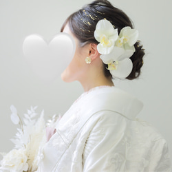 5日以内発送◎big マットフラワーのシンプルピアス/イヤリング*和装*白