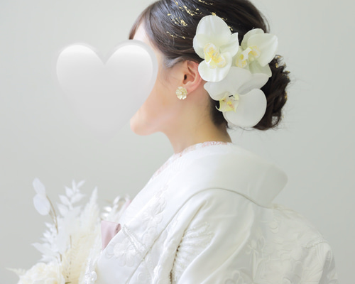 5日以内発送◎big マットフラワーのシンプルピアス/イヤリング*和装*白