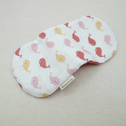 ふわもこハンカチ｜カラフルくじら-Colorful Whale-｜S・10×20cm｜8重ガーゼハンカチ｜ギフト｜誕生日 5枚目の画像