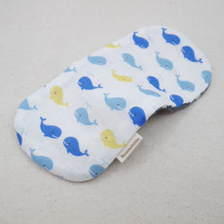 ふわもこハンカチ｜カラフルくじら-Colorful Whale-｜S・10×20cm｜8重ガーゼハンカチ｜ギフト｜誕生日 6枚目の画像