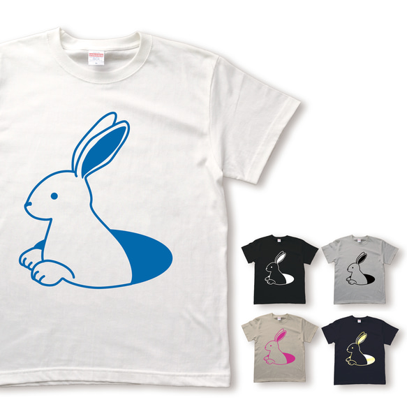 アナウサギの白Tシャツ 1枚目の画像